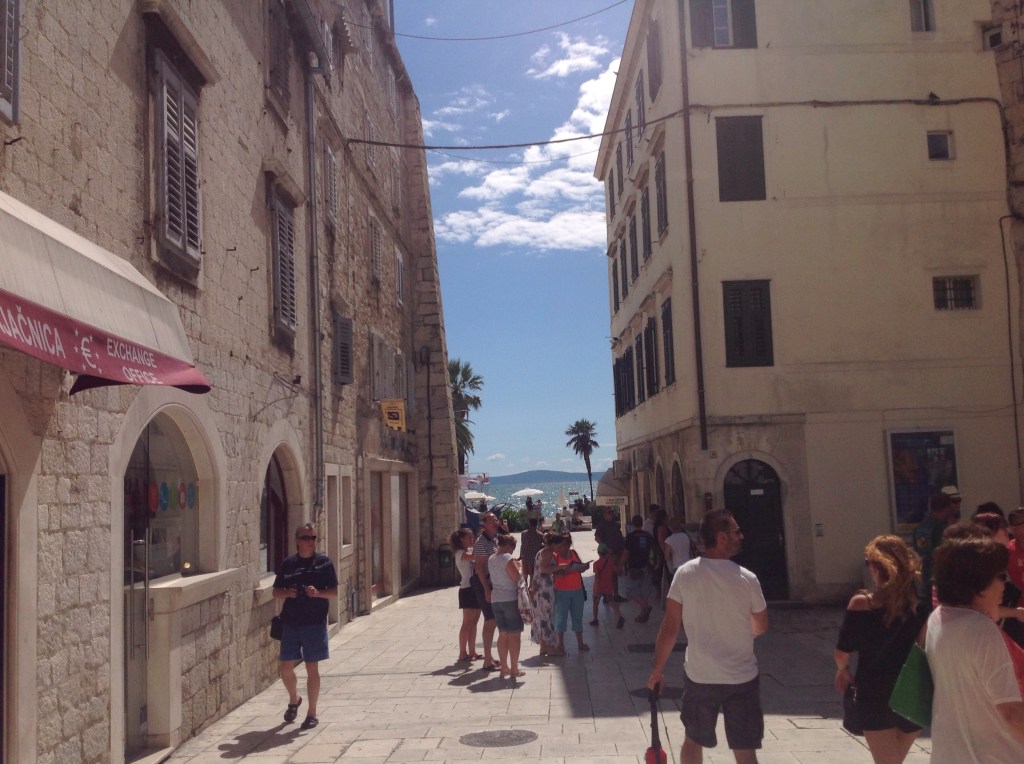 Path down to the sea from the old town