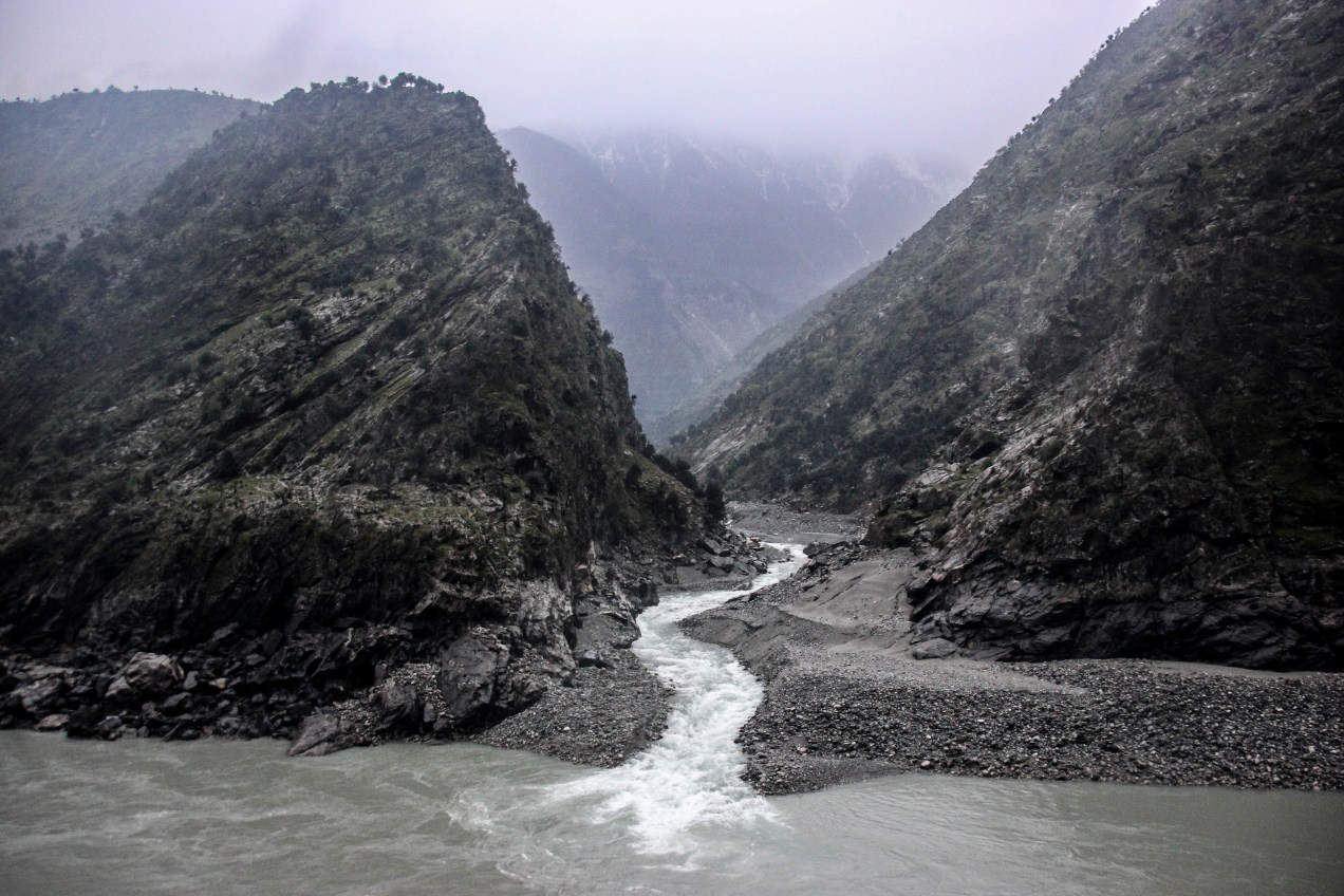 View from the saddle on the KKH